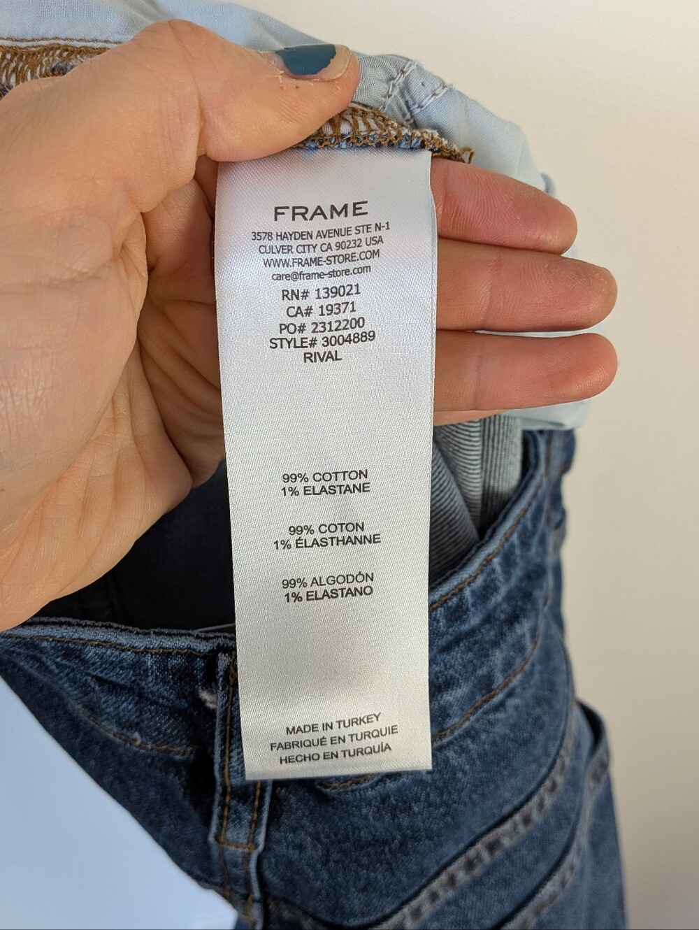 Frame The Arrow High Rise Jeans Rival Size 30 - Picture 9 of 9